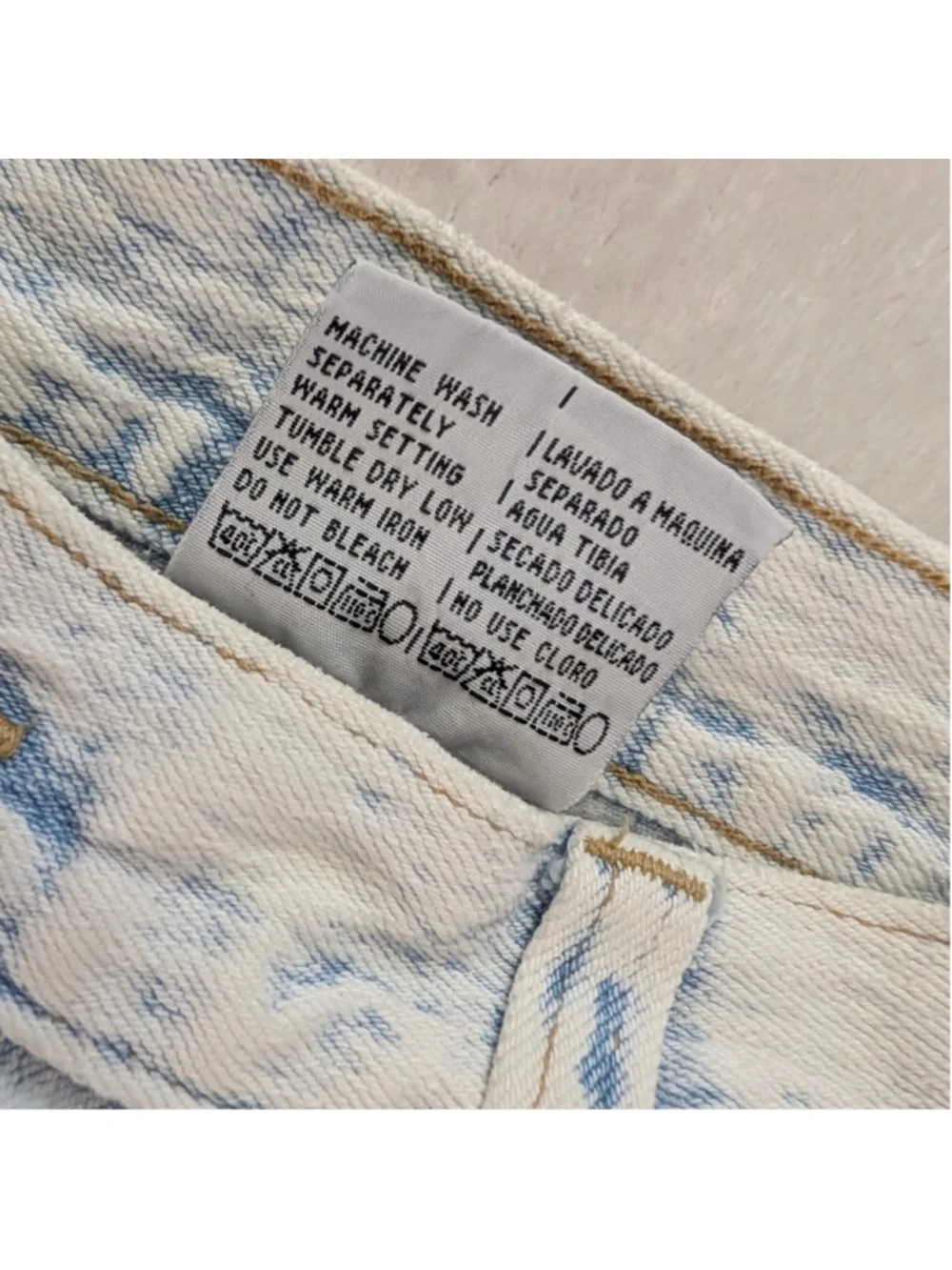 Anti Basic Daily Jeans Vintage Light Blue Acid Wash Ladder Jeans - Juniors 15